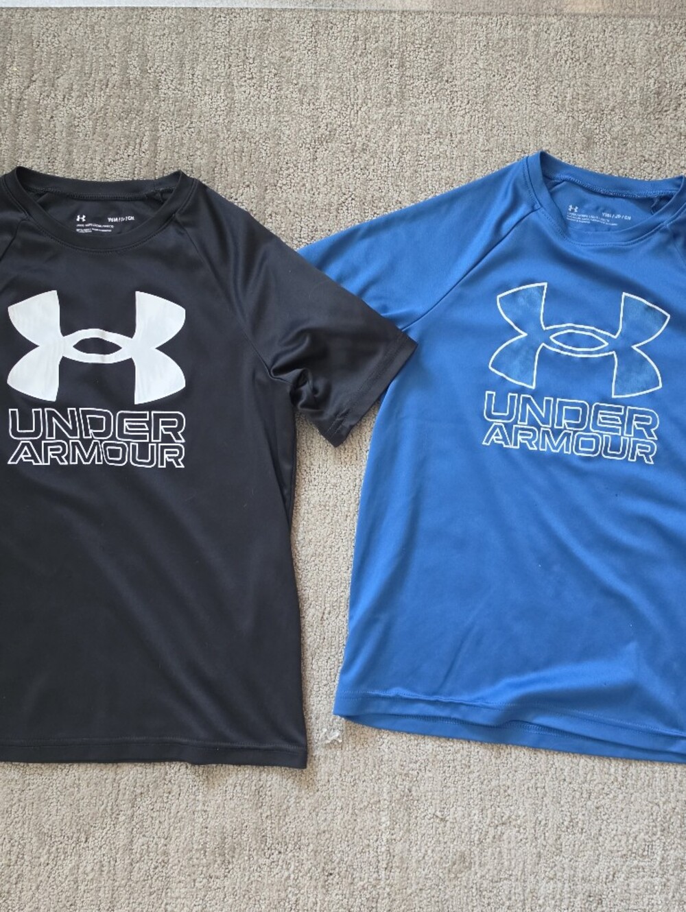 Under Armour Kids' Short Sleeve Tech Tee - Black & Blue
